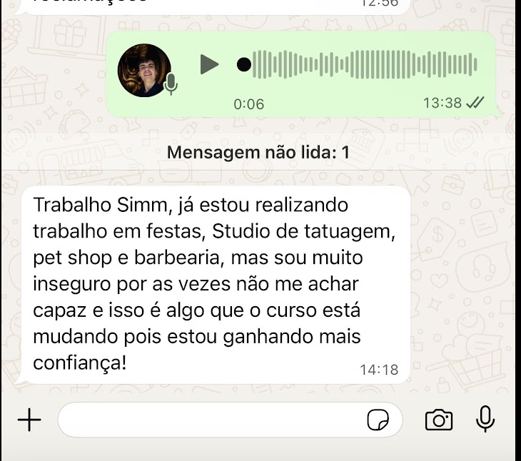 Depoimento de aluno