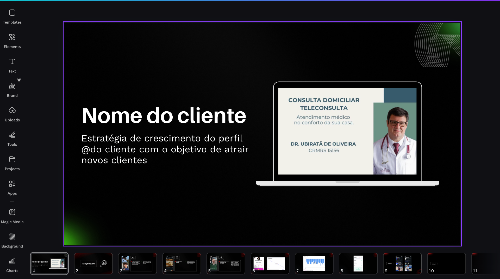 Modelo pronto de apresentação comercial